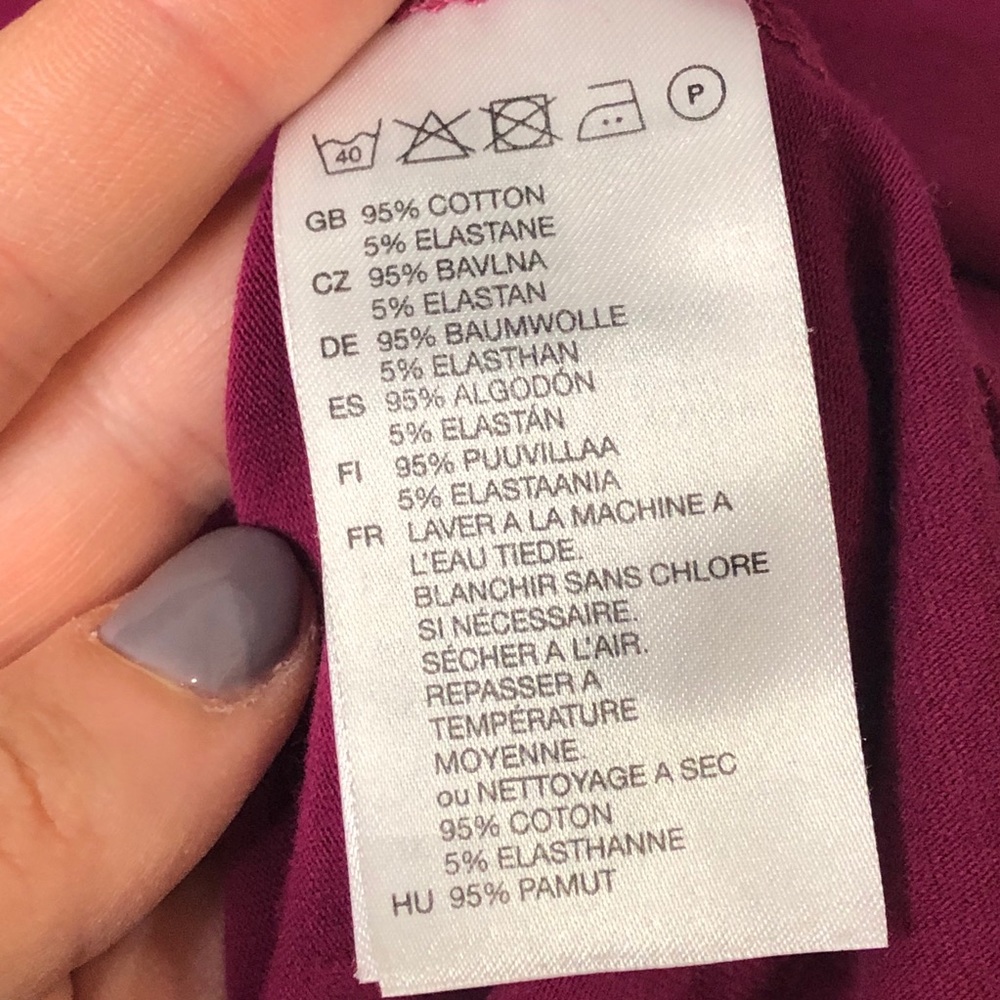 H&M Rouched V Longsleeve Top - Picture 6 of 7